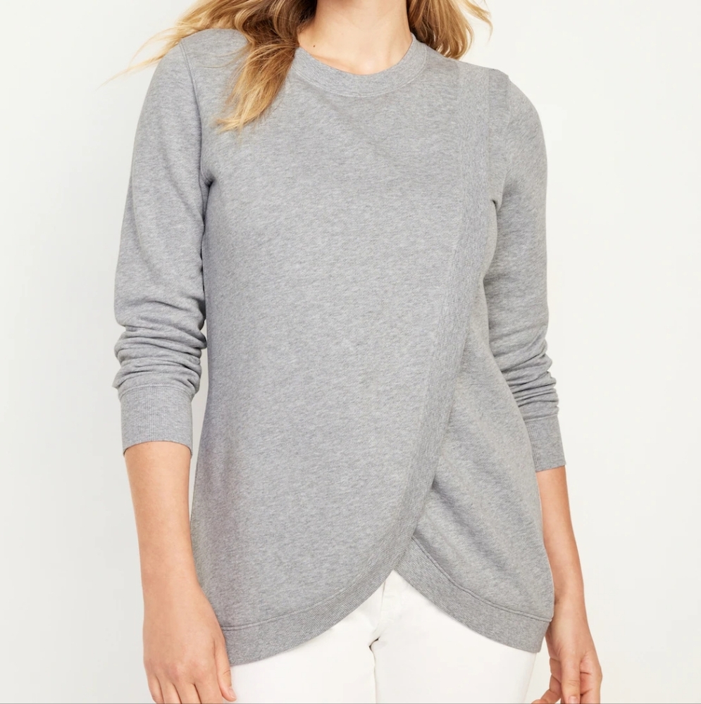 Old Navy Maternity Cross Front Nursing Sweatshirt